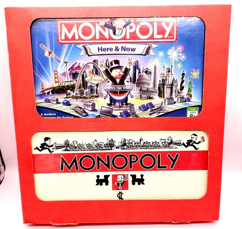 2006 Gift Box Monopoly Game 1935 Classic Edition and Here & Now Edition New Seal